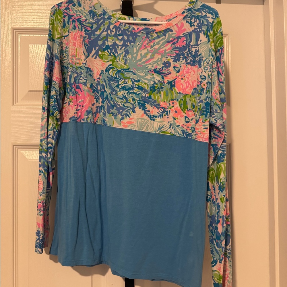 Lilly Pulitzer Multicolor Floral Long Sleeve Top